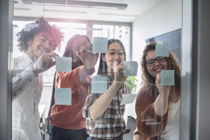 Interns brainstorming