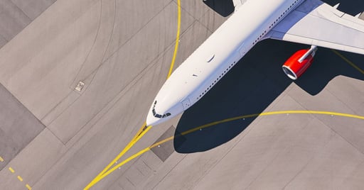 Aerial view of airport