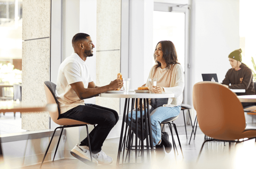 Colleagues collaborating in an office